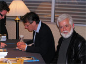 Aislin wit Michael Palin of Monty Python fame at the Blue Metropolis book festival