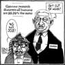 Aislin cartoon February 14, 2001. Yasser Arafat and Ariel Sharon: more alike than we think?