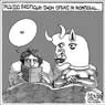 Aislin cartoon June 16, 2001. Exhibition of Picasso's erotic art at the Montreal Museum of Fine Arts proves popular.