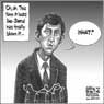 Aislin cartoon April 19, 2002. Svend Robinson makes strong pro-Palestinian statements.