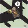 Aislin cartoon March 26, 2003.  Canada says NO to the war in Iraq. 