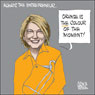 Aislin cartoon July 17, 2004.  Martha Stewart goes to prison.