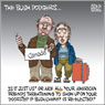 Aislin cartoon September 10, 2004.  U.S. election posed some odd conundrums for Canadians. 