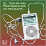 Aislin cartoon November 27, 2004. Modern technology is great, but it can't solve everything (iPod).