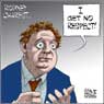 Aislin Cartoon March 30, 2005.  Premier Jean Charest's Liberals plumb new depths in the popularity polls. 