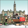 Aislin Cartoon January 24, 2006.  The year starts badly for Paul Martin and his Liberals who are defeated in the Jan. 23 election.