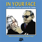 Aislin book cover, 'In Your Face'.